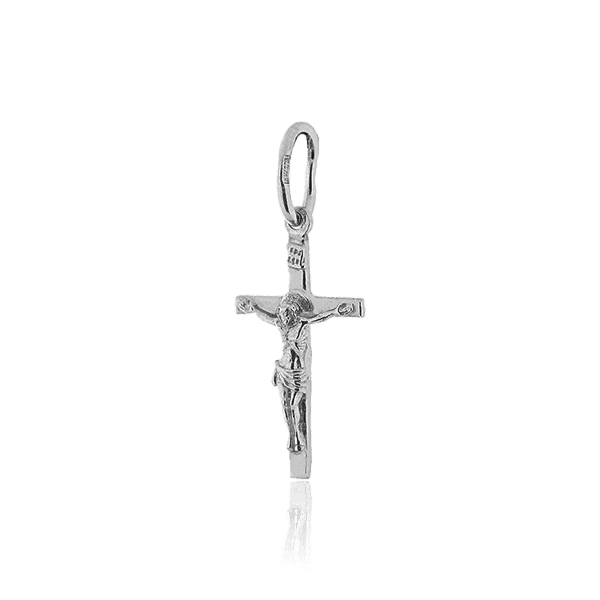 Дитячий срібний хрестик з Розп'яттям 030646 детальне зображення ювелірного виробу Дитячий срібний хрестик з Розп'яттям 030646 детальне зображення ювелірного виробу