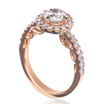 обзорное фото Кольцо с бриллиантами 023332 Золотые кольца с бриллиантами обзорное фото Кольцо с бриллиантами 023332  Золотые кольца с бриллиантами