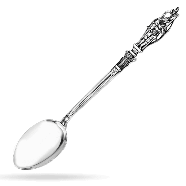 Ложка серебряная Рыцарь 026686 детальное изображение ювелирного изделия Столовое серебро Ложка серебряная Рыцарь 026686 детальное изображение ювелирного изделия Столовое серебро