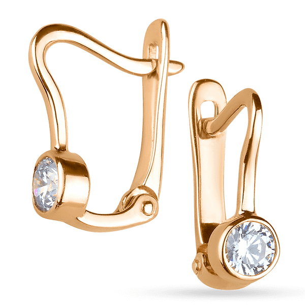 Золотые серьги с одним фианитом 034232 детальное изображение ювелирного изделия Золотые серьги с фианитом Золотые серьги с одним фианитом 034232 детальное изображение ювелирного изделия Золотые серьги с фианитом