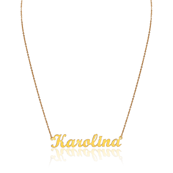 колье золотое с именем каролина колье золотое с именем каролина