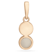 обзорное фото Золотой кулончик с перламутром 035128 Золотые подвески обзорное фото Золотой кулончик с перламутром 035128  Золотые подвески