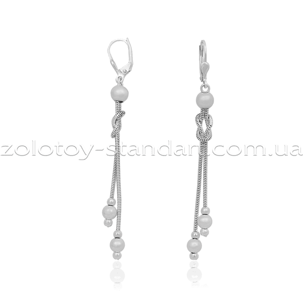 Серебряные серьги 86190 детальное изображение ювелирного изделия Серебряные серьги без вставок Серебряные серьги 86190 детальное изображение ювелирного изделия Серебряные серьги без вставок
