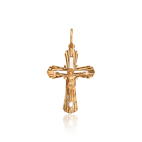 Нательный крест из золота Распятие 035393 детальное изображение ювелирного изделия Золотые крестики православные Нательный крест из золота Распятие 035393 детальное изображение ювелирного изделия Золотые крестики православные
