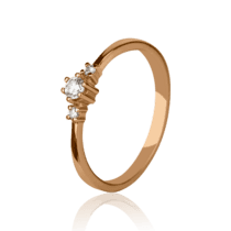 обзорное фото Золотое кольцо с бриллиантом 11729  Золотые кольца для помолвки с бриллиантом