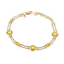 обзорное фото Браслет из желтого золота 893024 Золотые браслеты с цирконием (фианитами) обзорное фото Браслет из желтого золота 893024  Золотые браслеты с цирконием (фианитами)