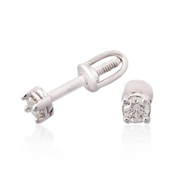 Серьги из белого золота с бриллиантом 024277 детальное изображение ювелирного изделия Золотые серьги с бриллиантами Серьги из белого золота с бриллиантом 024277 детальное изображение ювелирного изделия Золотые серьги с бриллиантами