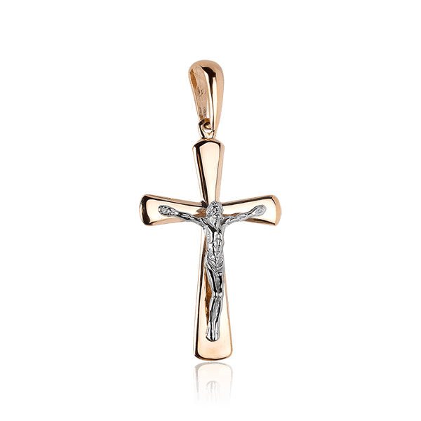 Золотой крестик женский гладкий 032193 детальное изображение ювелирного изделия Крестики женские Золотой крестик женский гладкий 032193 детальное изображение ювелирного изделия Крестики женские