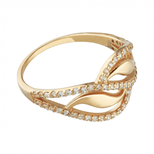 Золотое кольцо с цирконием 1,1,1353 детальное изображение ювелирного изделия Золотые кольца с фианитом Золотое кольцо с цирконием 1,1,1353 детальное изображение ювелирного изделия Золотые кольца с фианитом