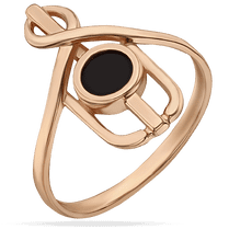 обзорное фото Кольцо с агатом в красном золоте 585 пробы 035209 Золотые кольца обзорное фото Кольцо с агатом в красном золоте 585 пробы 035209  Золотые кольца