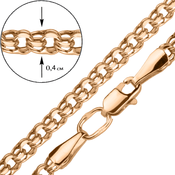 Золотая цепочка Бисмарк 14603 Золотая цепочка Бисмарк 14603