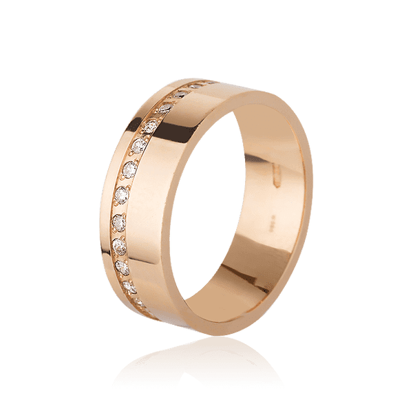 Золотое обручальное кольцо с фианитами 3187,0 детальное изображение ювелирного изделия Золотые обручальные кольца с камнями Золотое обручальное кольцо с фианитами 3187,0 детальное изображение ювелирного изделия Золотые обручальные кольца с камнями