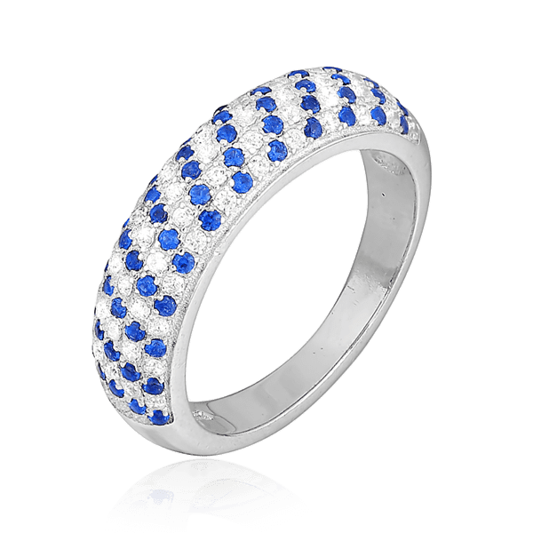 Серебряное кольцо дорожка с фианитами 024865 детальное изображение ювелирного изделия Серебряные кольца с фианитом Серебряное кольцо дорожка с фианитами 024865 детальное изображение ювелирного изделия Серебряные кольца с фианитом