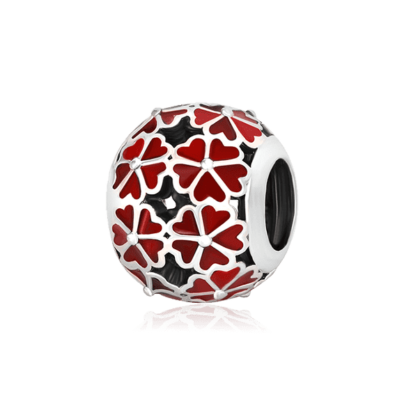 Серебряный подвес-шарм Цветочки красные 026378 детальное изображение ювелирного изделия Серебряные подвесы-шармы (бусины) Серебряный подвес-шарм Цветочки красные 026378 детальное изображение ювелирного изделия Серебряные подвесы-шармы (бусины)