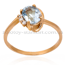 обзорное фото Кольцо с крупным топазом 313280 Золотые кольца с топазом обзорное фото Кольцо с крупным топазом 313280  Золотые кольца с топазом