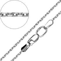 обзорное фото Цепочка из белого золота Якорное плетение 036301  Золотые цепочки