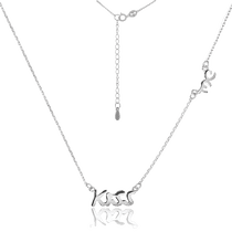 обзорное фото Серебряное колье "Kiss me" без вставок 024743 Серебряные колье обзорное фото Серебряное колье "Kiss me" без вставок 024743  Серебряные колье