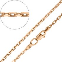 обзорное фото Золотая цепочка без вставок 028021  Якорная цепочка золотая