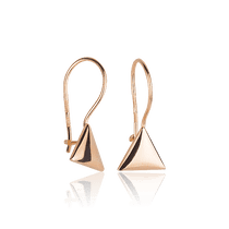 обзорное фото Золотые серьги Треугольник без вставок 028169 Золотые серьги без вставок обзорное фото Золотые серьги Треугольник без вставок 028169  Золотые серьги без вставок