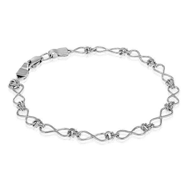 Серебряный браслет на руку знак Бесконечности 034543 детальное изображение ювелирного изделия Серебряные браслеты Серебряный браслет на руку знак Бесконечности 034543 детальное изображение ювелирного изделия Серебряные браслеты