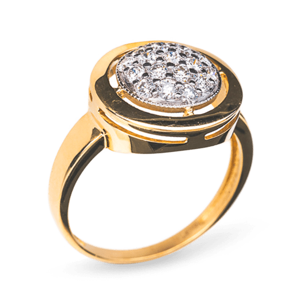 Золотое кольцо с бриллиантами R0310 детальное изображение ювелирного изделия Золотые кольца с бриллиантами Золотое кольцо с бриллиантами R0310 детальное изображение ювелирного изделия Золотые кольца с бриллиантами