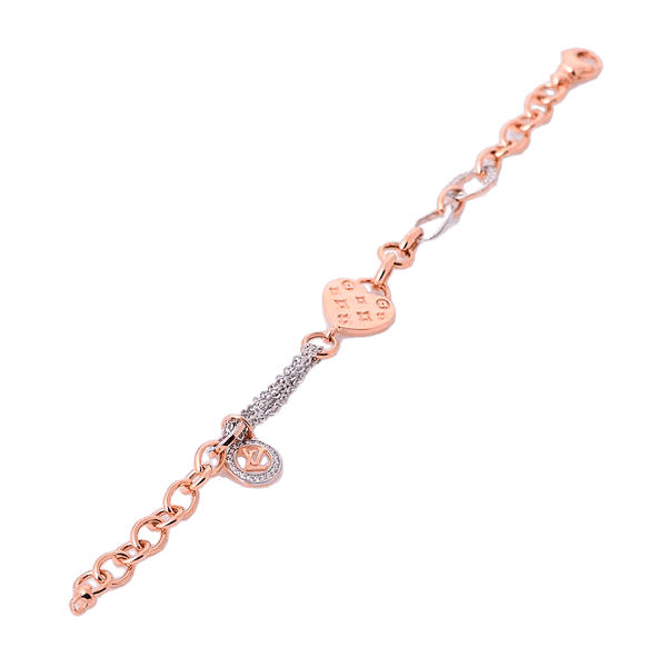 Браслет в красно-белом золоте с фианитами 025940 Браслет в красно-белом золоте с фианитами 025940