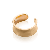 обзорное фото Серьга каффа без прокола из желтого золота 033189 Золотые одинарные серьги обзорное фото Серьга каффа без прокола из желтого золота 033189  Золотые одинарные серьги