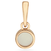 обзорное фото Маленькая золотая подвеска с перламутром 035022 Золотые подвески обзорное фото Маленькая золотая подвеска с перламутром 035022  Золотые подвески