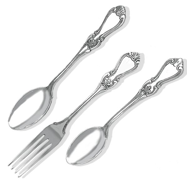 столовий набір приборів срібний столовий набір приборів срібний