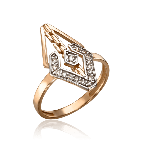 Ювелирное кольцо с интересным дизайном с камнями 033732 детальное изображение ювелирного изделия Золотые кольца Ювелирное кольцо с интересным дизайном с камнями 033732 детальное изображение ювелирного изделия Золотые кольца