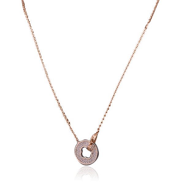 Золотое колье с фианитами 026537 фото Золотое колье с фианитами 026537 фото