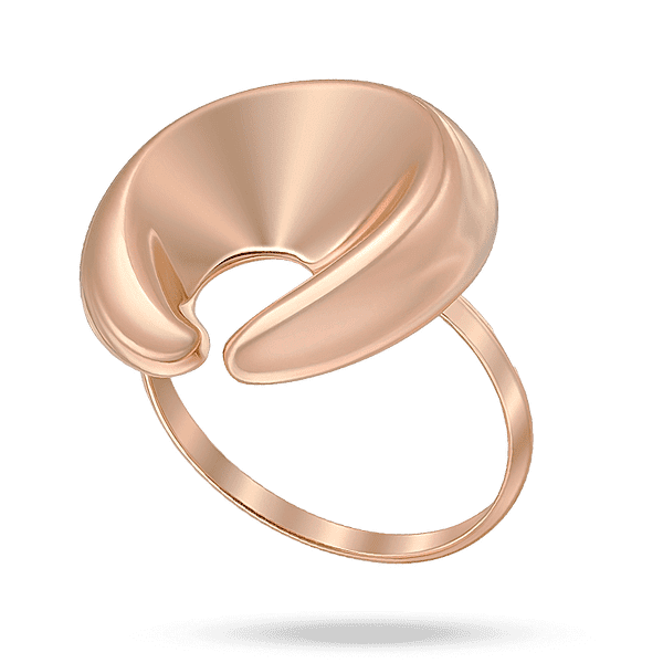 Кольцо в красном золоте 585 пробы «Золотая волна» без вставок 041171 детальное изображение ювелирного изделия Золотые кольца без вставок Кольцо в красном золоте 585 пробы «Золотая волна» без вставок 041171 детальное изображение ювелирного изделия Золотые кольца без вставок