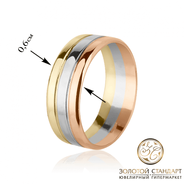 Обручальное кольцо из красного желтого белого золота Обручальное кольцо из красного желтого белого золота