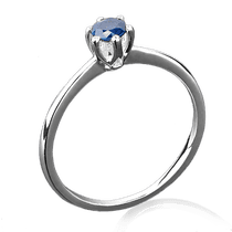 обзорное фото Золотое кольцо с сапфиром из белого золота 1090/1 Золотые кольца с сапфиром обзорное фото Золотое кольцо с сапфиром из белого золота 1090/1  Золотые кольца с сапфиром