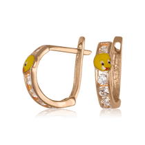 обзорное фото Золотые серьги 025146  Серьги с камнями