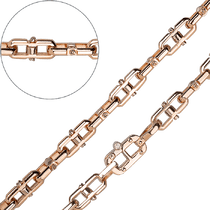 обзорное фото Литая золотая цепь Барака с бриллиантами 031968 Полновесные золотые цепочки обзорное фото Литая золотая цепь Барака с бриллиантами 031968  Полновесные золотые цепочки