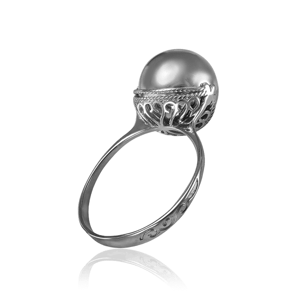 Серебряное кольцо без вставок с шариком 034302 детальное изображение ювелирного изделия Серебряные кольца Серебряное кольцо без вставок с шариком 034302 детальное изображение ювелирного изделия Серебряные кольца