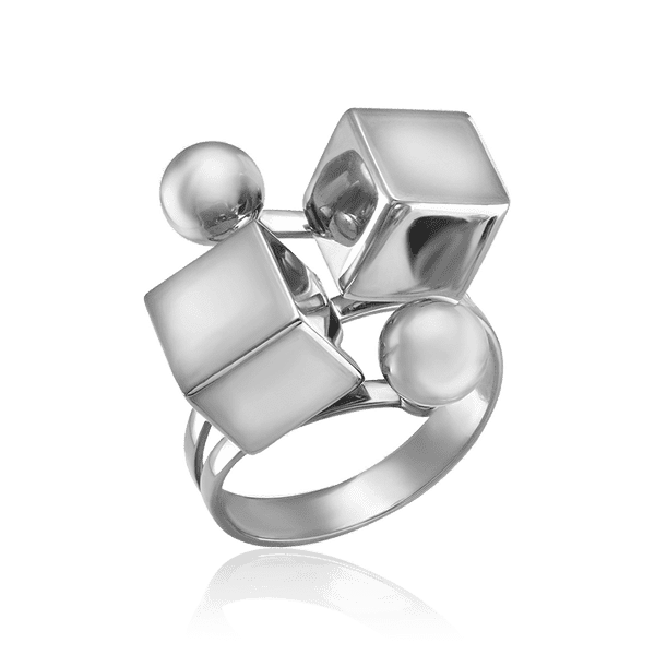 Кольцо серебряное 925 пробы Геометрические фигуры 034714 детальное изображение ювелирного изделия Серебряные кольца Кольцо серебряное 925 пробы Геометрические фигуры 034714 детальное изображение ювелирного изделия Серебряные кольца