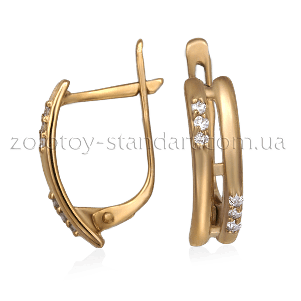 Золотые серьги с бриллиантом 21113 детальное изображение ювелирного изделия Золотые серьги с бриллиантами Золотые серьги с бриллиантом 21113 детальное изображение ювелирного изделия Золотые серьги с бриллиантами