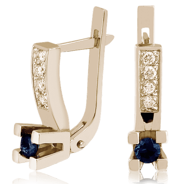 Золотые серьги с сапфиром 023533 детальное изображение ювелирного изделия Золотые серьги с сапфиром Золотые серьги с сапфиром 023533 детальное изображение ювелирного изделия Золотые серьги с сапфиром