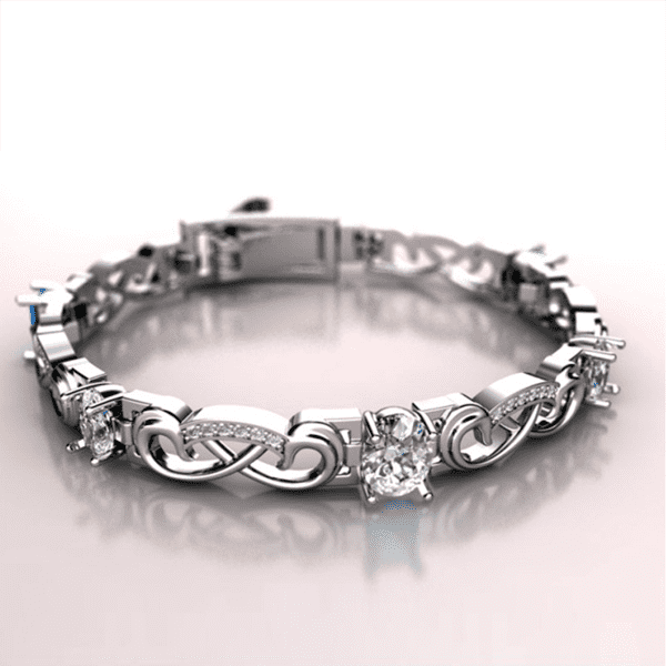 Браслет из белого золота 893068 детальное изображение ювелирного изделия Золотые браслеты жесткие Браслет из белого золота 893068 детальное изображение ювелирного изделия Золотые браслеты жесткие