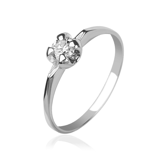 Кольцо из белого золота с бриллиантом 024349 детальное изображение ювелирного изделия Золотые кольца для помолвки с бриллиантом Кольцо из белого золота с бриллиантом 024349 детальное изображение ювелирного изделия Золотые кольца для помолвки с бриллиантом