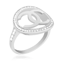 обзорное фото Серебряное кольцо с фианитами 024713 Серебряные кольца с фианитом обзорное фото Серебряное кольцо с фианитами 024713  Серебряные кольца с фианитом