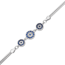 обзорное фото Серебряный браслет Восток с фианитами 027724  Серебряные женские браслеты