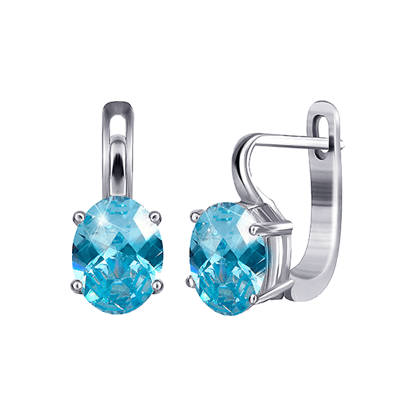 Серебряные серьги с фианитом 025596 детальное изображение ювелирного изделия Серебряные серьги с камнями Серебряные серьги с фианитом 025596 детальное изображение ювелирного изделия Серебряные серьги с камнями