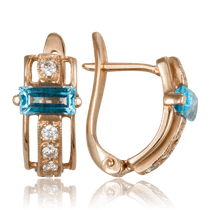 обзорное фото Золотые серьги с топазом 501610 Золотые серьги с топазом обзорное фото Золотые серьги с топазом 501610  Золотые серьги с топазом