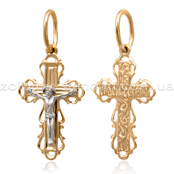 Золотой крестик 2077 детальное изображение ювелирного изделия Золотые крестики Золотой крестик 2077 детальное изображение ювелирного изделия Золотые крестики