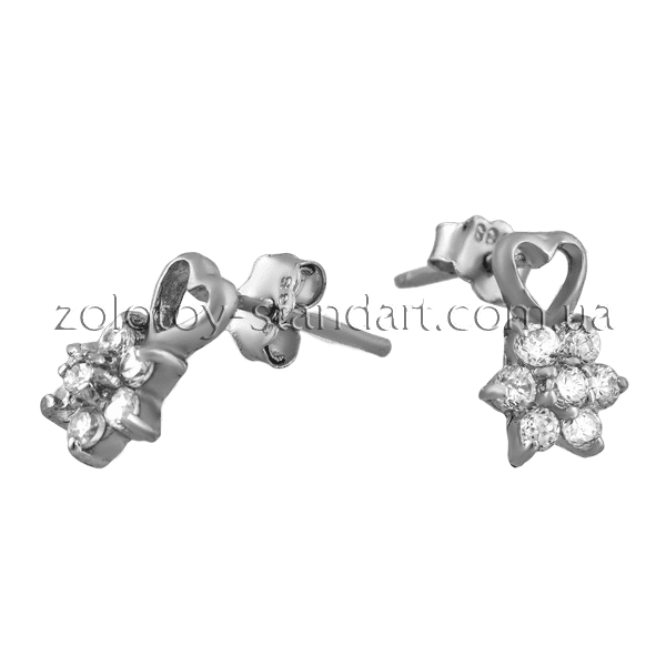 Серебряные серьги с цирконием 18685 детальное изображение ювелирного изделия Серебряные серьги с камнями Серебряные серьги с цирконием 18685 детальное изображение ювелирного изделия Серебряные серьги с камнями