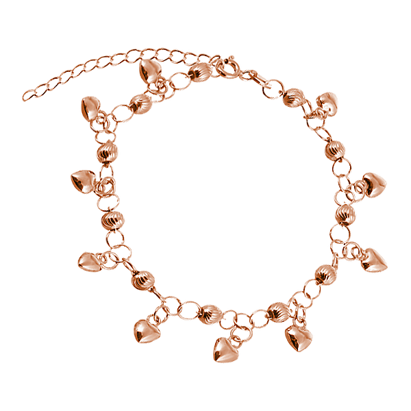 Срібний браслет Сердечка без вставок 025501 детальне зображення ювелірного виробу