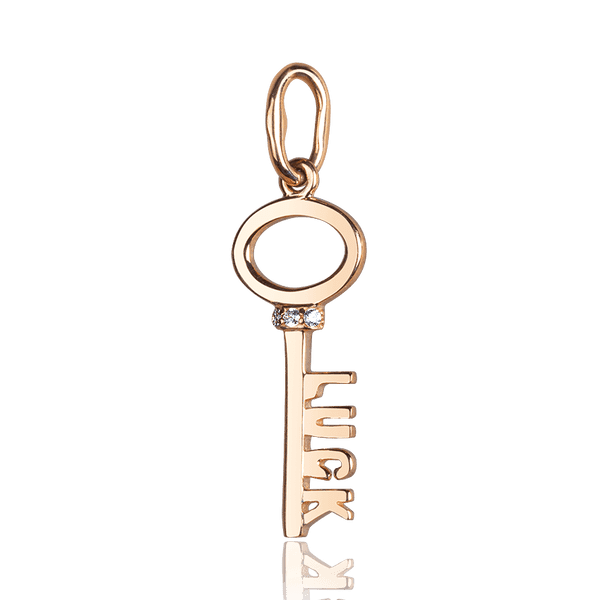 Золотой кулон ключик с фианитом Счастливчик 037086 детальное изображение ювелирного изделия Золотые кулоны с фианитом Золотой кулон ключик с фианитом Счастливчик 037086 детальное изображение ювелирного изделия Золотые кулоны с фианитом